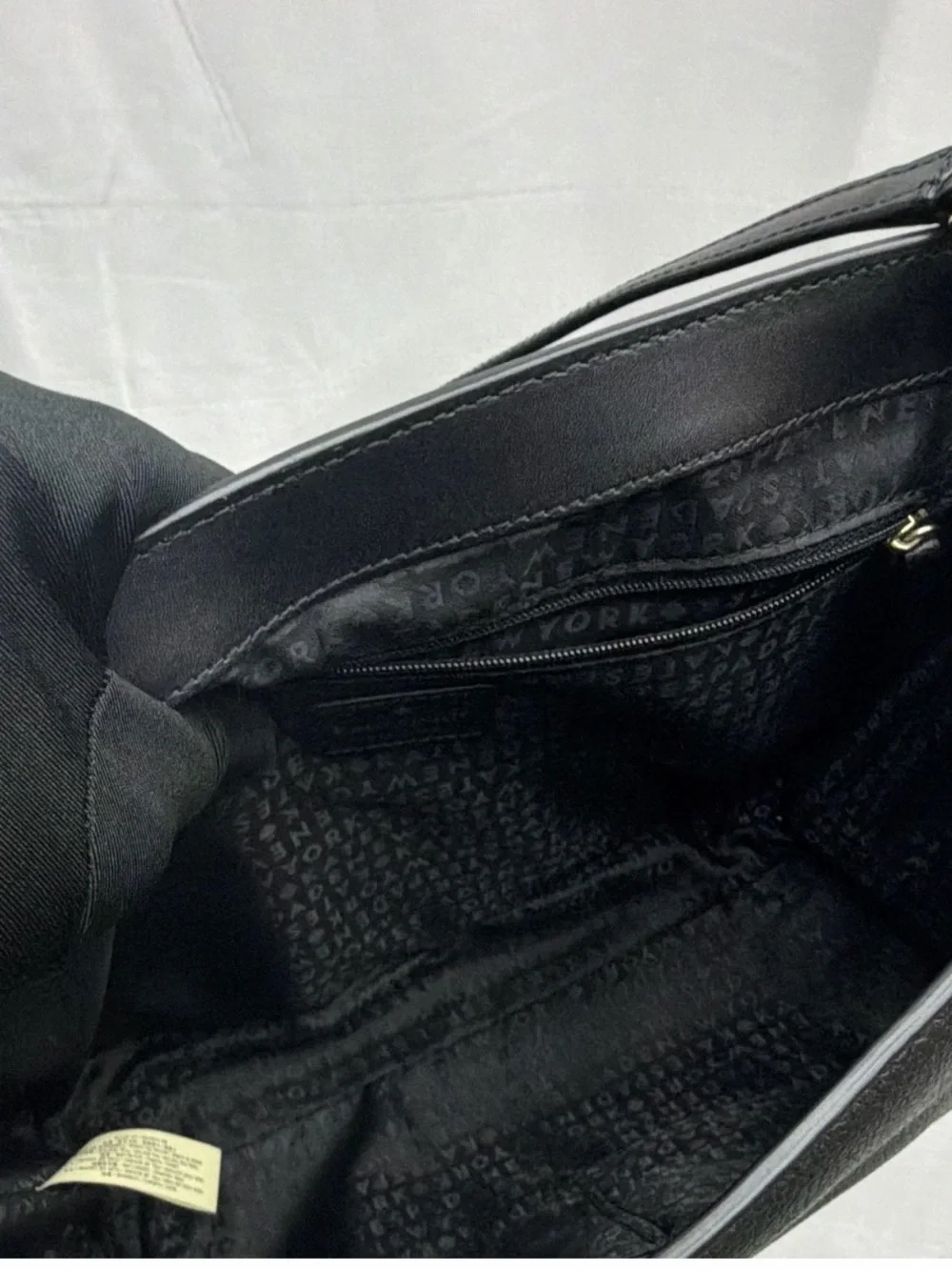 kate spade Black Leather Studded Satchel with Gold Hardware